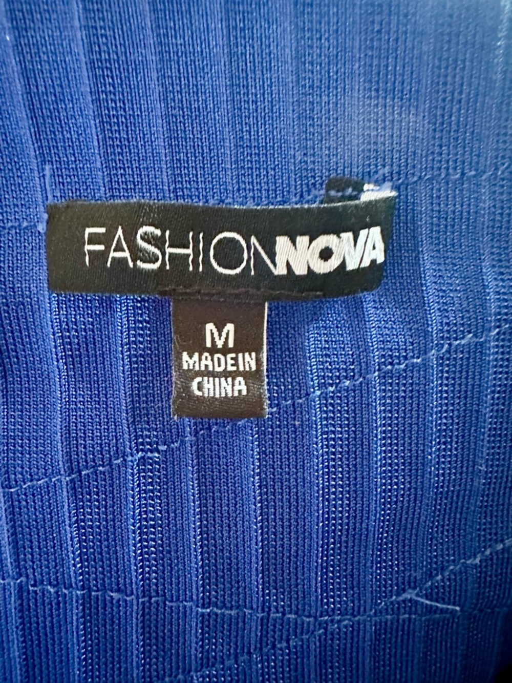Fashion Nova Cobalt Blue Halter Midi Bandage Dress Size M - Picture 7 of 8